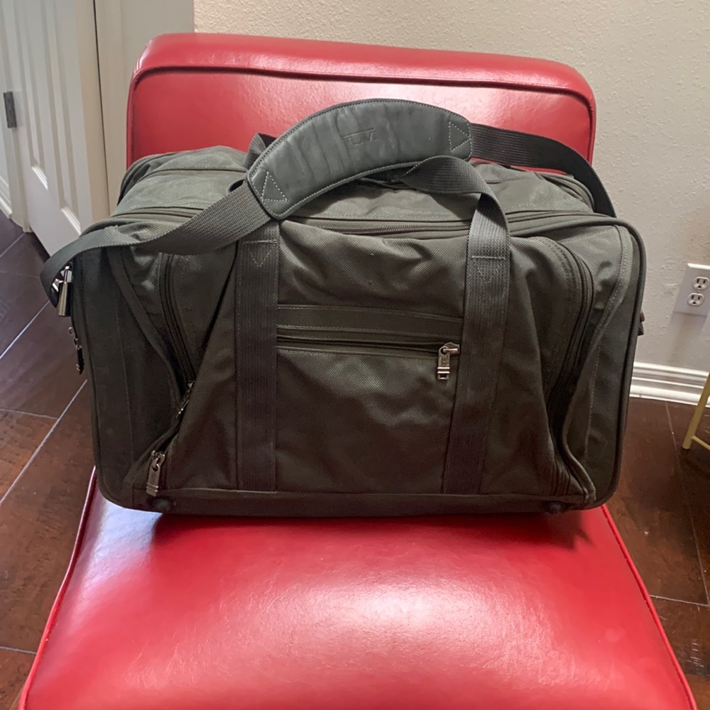 Tumi Green Duffel Bag